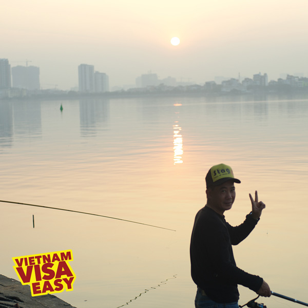 Hanoi fisherman
