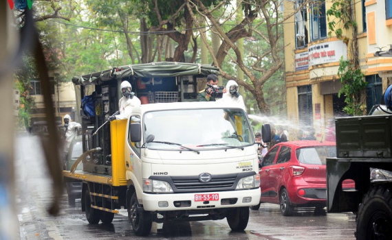 Truc Bach Street, hanoi isolated 17th cases of covid-19 in Vietnam